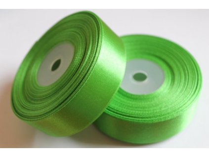 Saténová stuha 25mm A022 smaragdová zelená