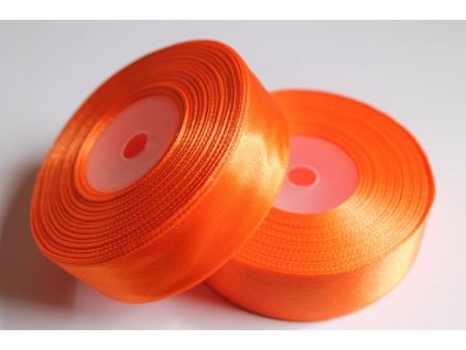 Saténová stuha 25mm A012 pomarančová