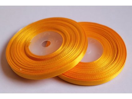 Saténová stuha 6mm A006 sýta žltá