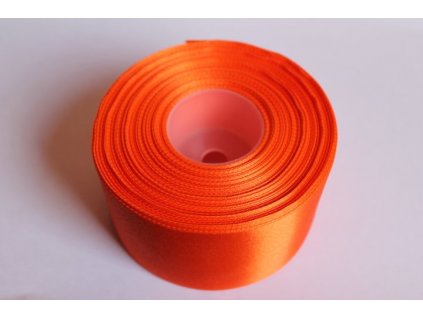 Saténová stuha 50mm A012 pomarančová
