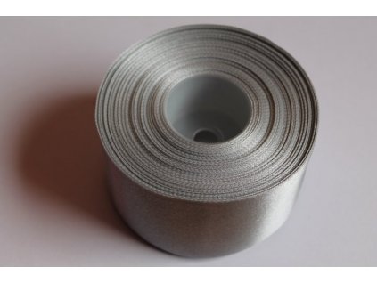 Saténová stuha 50mm A054 strieborná