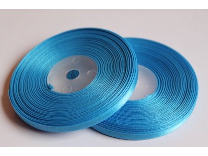 Saténová stuha 6mm A069 žiarivá modrá