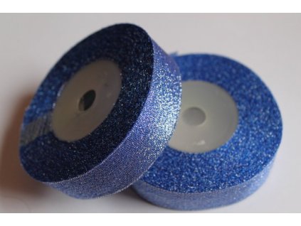 Brokátová stuha 25mm modrá kobaltová 093