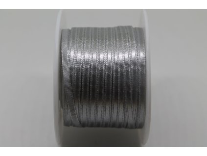 Saténová stuha 3,5mm A054 strieborná