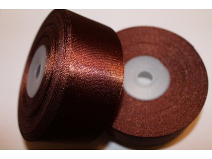 Saténová stuha 38mm A039 čokoládová