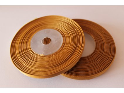 Saténová stuha 6mm A078 staro zlatá