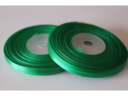 Saténová stuha 6mm A072 vianočná zelená