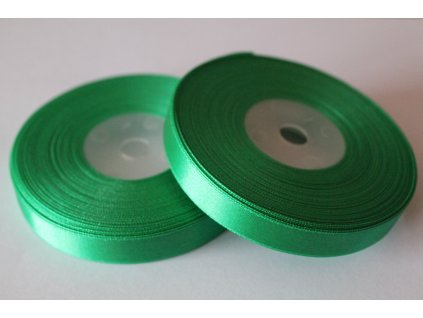 Saténová stuha 12mm A072 vianočná zelená