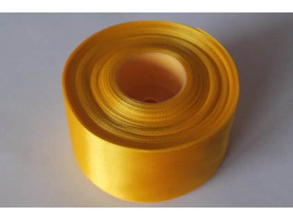 Saténová stuha 50mm A006 sýta žltá