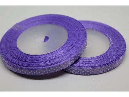 Saténová stuha s bodkami 6mm 075