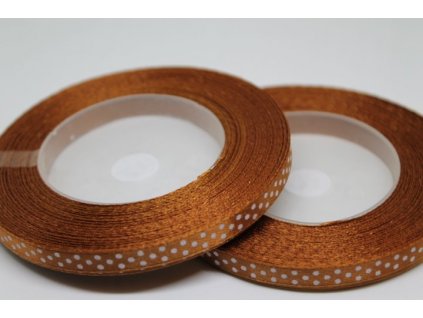 Saténová stuha s bodkami 6mm 120