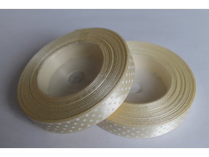 Saténová stuha s bodkami 12mm 010