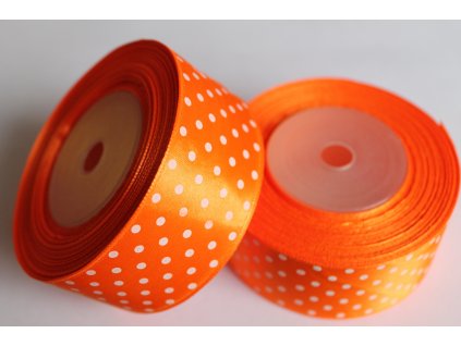 Saténová stuha s bodkami 38mm 030