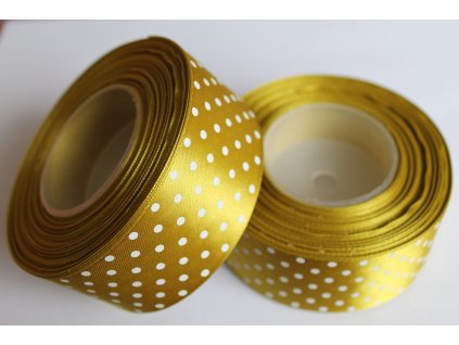Saténová stuha s bodkami 38mm 6070