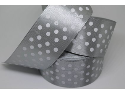 Saténová stuha s bodkami 38mm 110