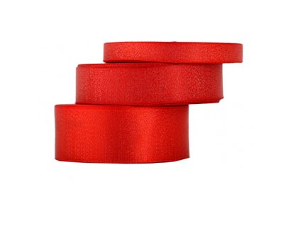 wstazka satynowa z brokatem 12mm 22mb czerwona