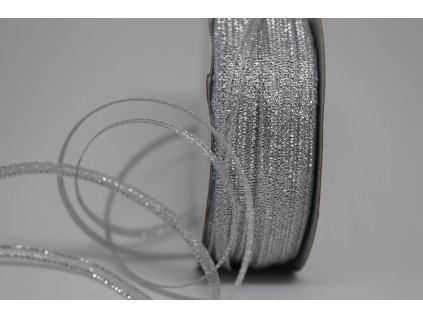 Brokátová stuha strieborná 3mm