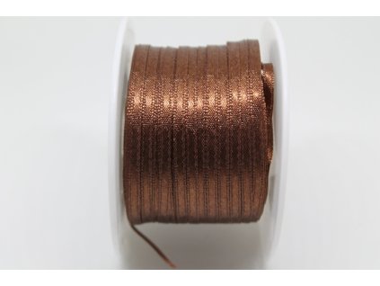 Saténová stuha 3,5mm A039 čokoládovo hnedá