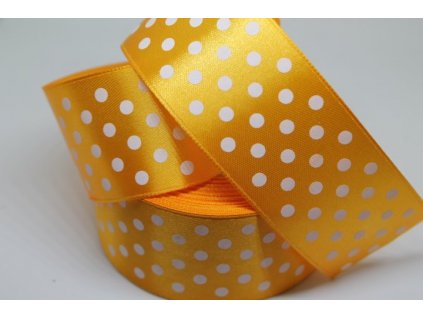 Saténová stuha s bodkami 38mm 023