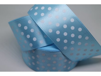 Saténová stuha s bodkami 38mm 091