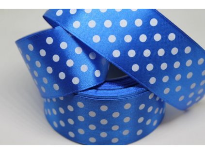 Saténová stuha s bodkami 38mm 093