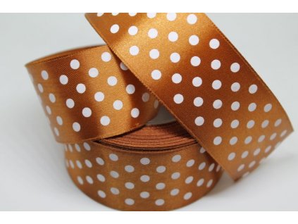 Saténová stuha s bodkami 38mm 120