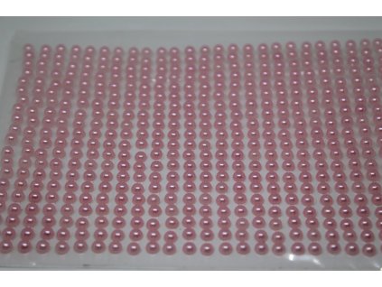 Samolepiace polperličky 4 mm ružové