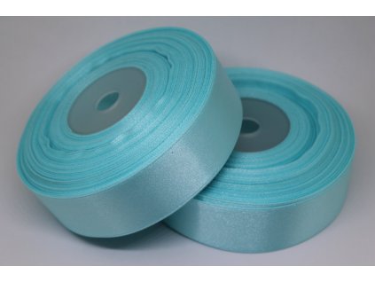 Saténová stuha 25mm A086 modrá aqua