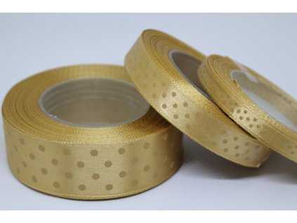 Saténová stuha s bodkami 12mm 100