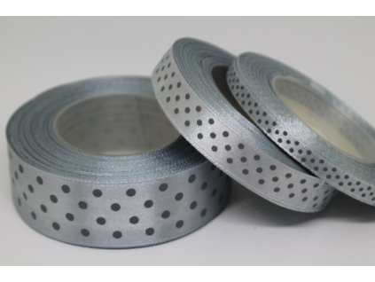 Saténová stuha s bodkami 12mm 110