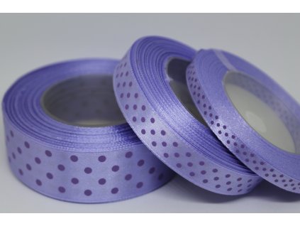 Saténová stuha s bodkami 25mm 075