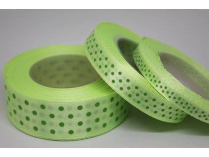 Saténová stuha s bodkami 25mm 083j