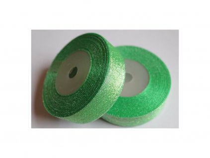 72201 brokatova stuha 25mm limetkova 081