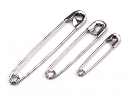 Zatváracie špendlíky strieborné 44mm