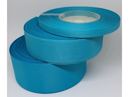 Rypsová stuha 38mm tyrkysovo azurová 094