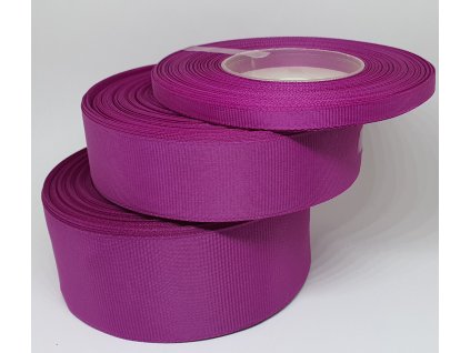 Rypsová stuha 25mm purpurová 073