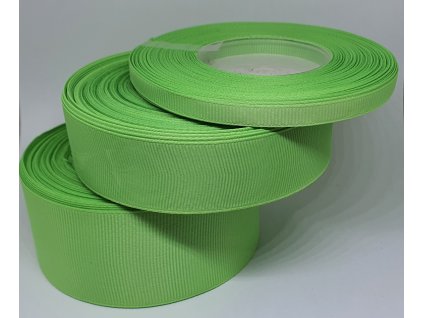 Rypsová stuha 25mm žiarivá zelená 083