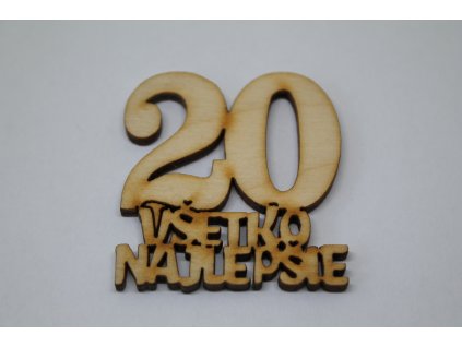 Drevené číslice väčšie ,,20´´