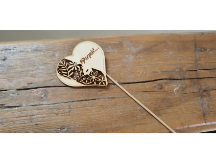 Drevený zápich Prepáč...