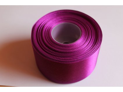 Saténová stuha 50mm A018  purpurová