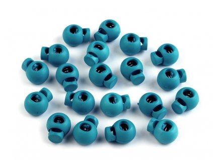 Brzdička guľatá 15x19 mm tyrkysová