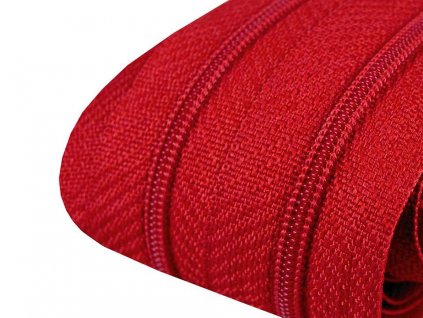 Zips špirálový 3mm metráž červený 148