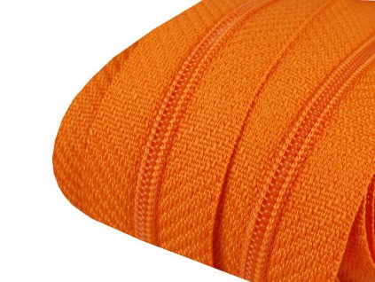Zips špirálový 5mm metráž oranžový 158