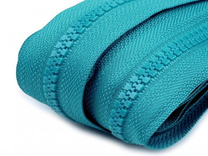 Zips kosticový 5mm metráž tyrkysový 207