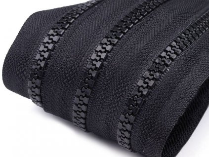 Zips kosticový 5mm metráž čierny 322