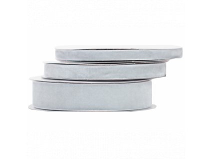 wstazka aksamitna velvetowa 25mm 9mb srebrna