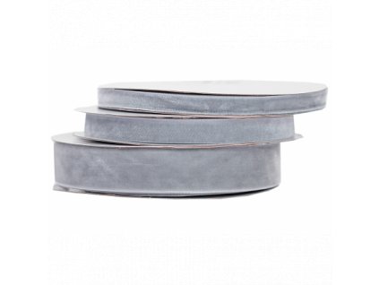 wstazka aksamitna velvetowa 25mm 9mb szara