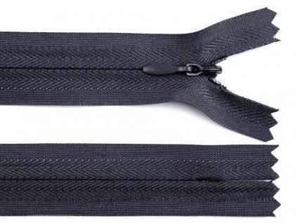 Zips špirálový 3mm/60cm šedý skrytý