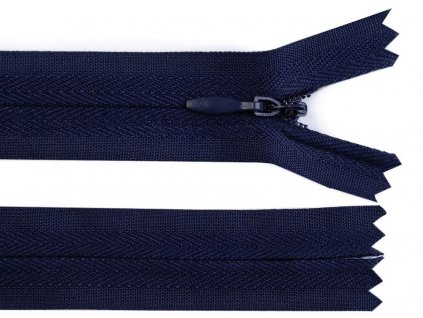 Zips špirálový 3mm/55cm tmavý modrý skrytý