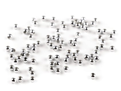 Plastové voskové koráliky Ø3mm/10g strieborné